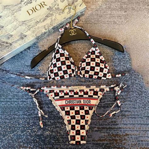 dior two piece bikini|authentic Dior swimsuit.